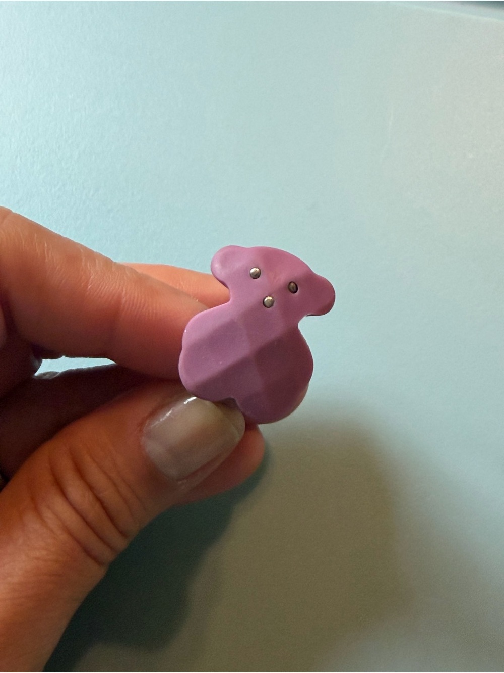 Tous Matte Pink / Purple Bear Rubber Ring - Size 6 - Picture 2 of 4